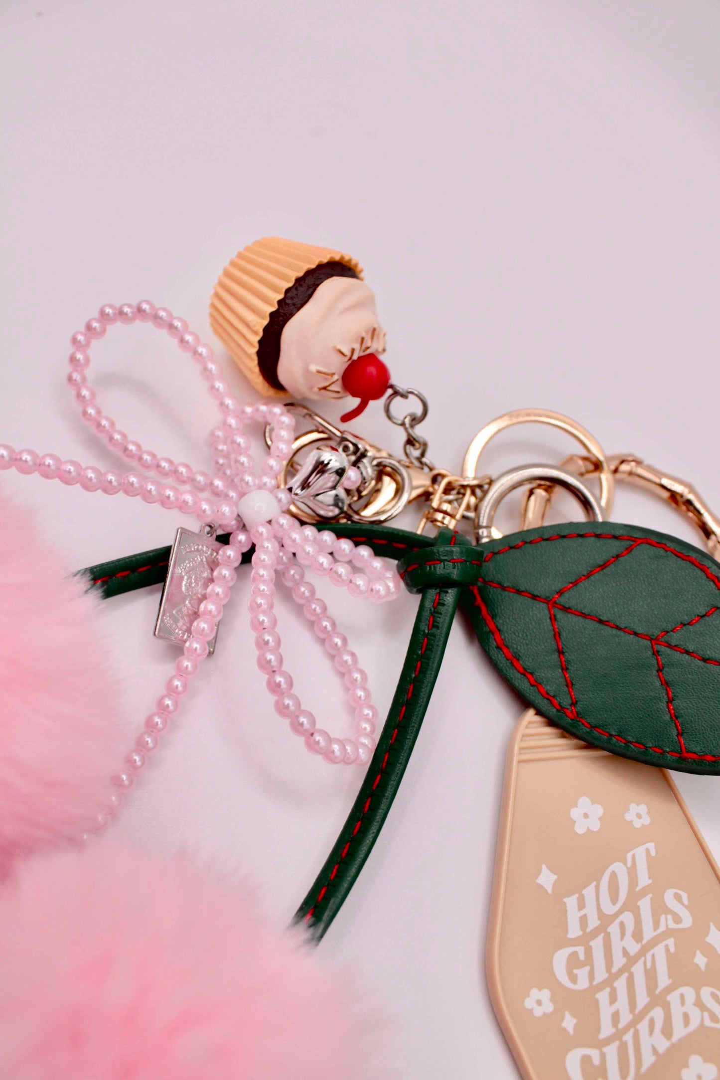 SGS Fluffy Pink Cherry Bag Charm 